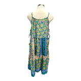 Printed Polyester Short Dress with Embroidery (3445)