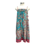 Printed Polyester Short Dress with Embroidery (3445)