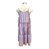 Printed Polyester Short Dress with Embroidery (3445)