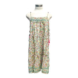 Printed Polyester Short Dress with Embroidery (3445)